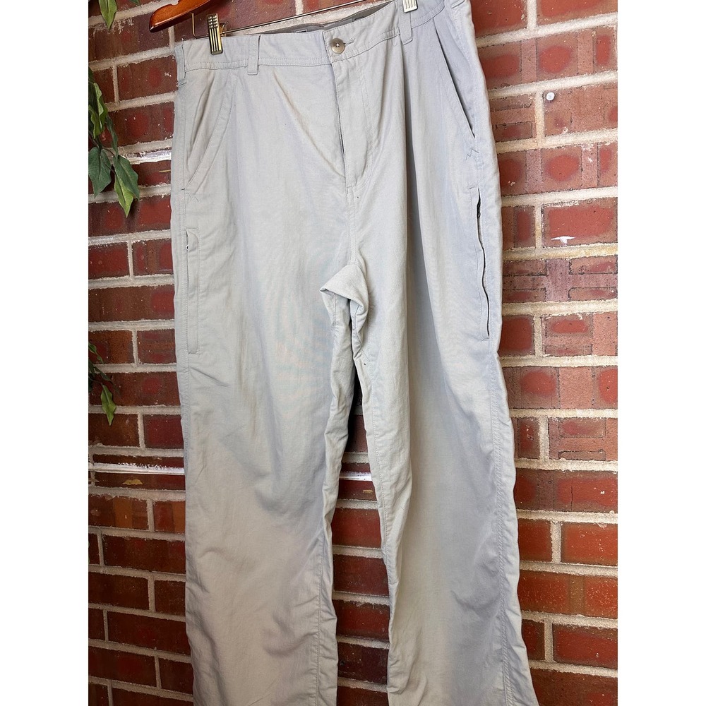REI Men’s Pants Size 36 X 32 Nylon UPF 50 Hiking Outdoors Gray Zipper Pockets